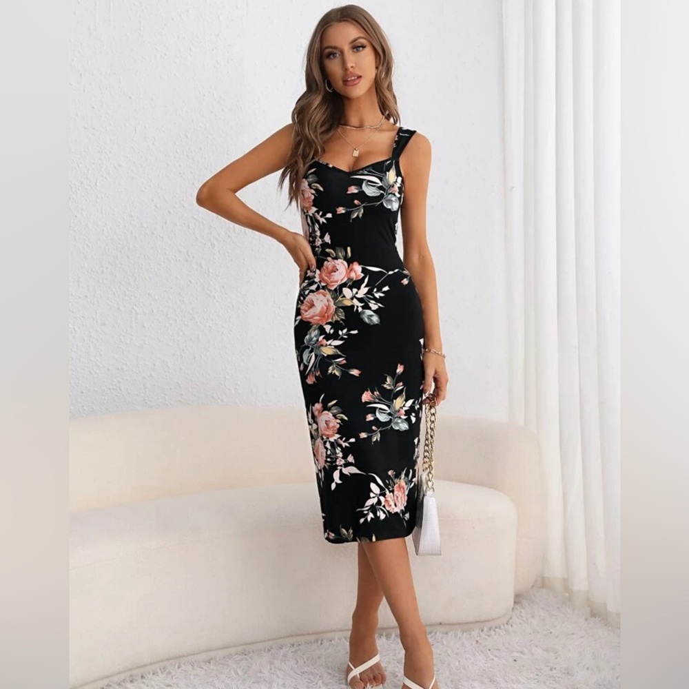 🩵🩵Black Floral Summer Dress🩵🩵